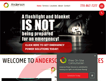 Tablet Screenshot of andersonpowerservices.com
